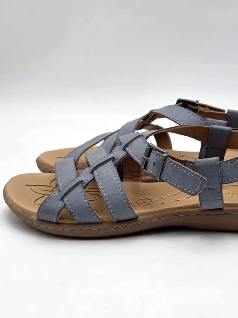B.O.C Born Concept Blue Vegan Leather Slingback Sandals 9M NWT